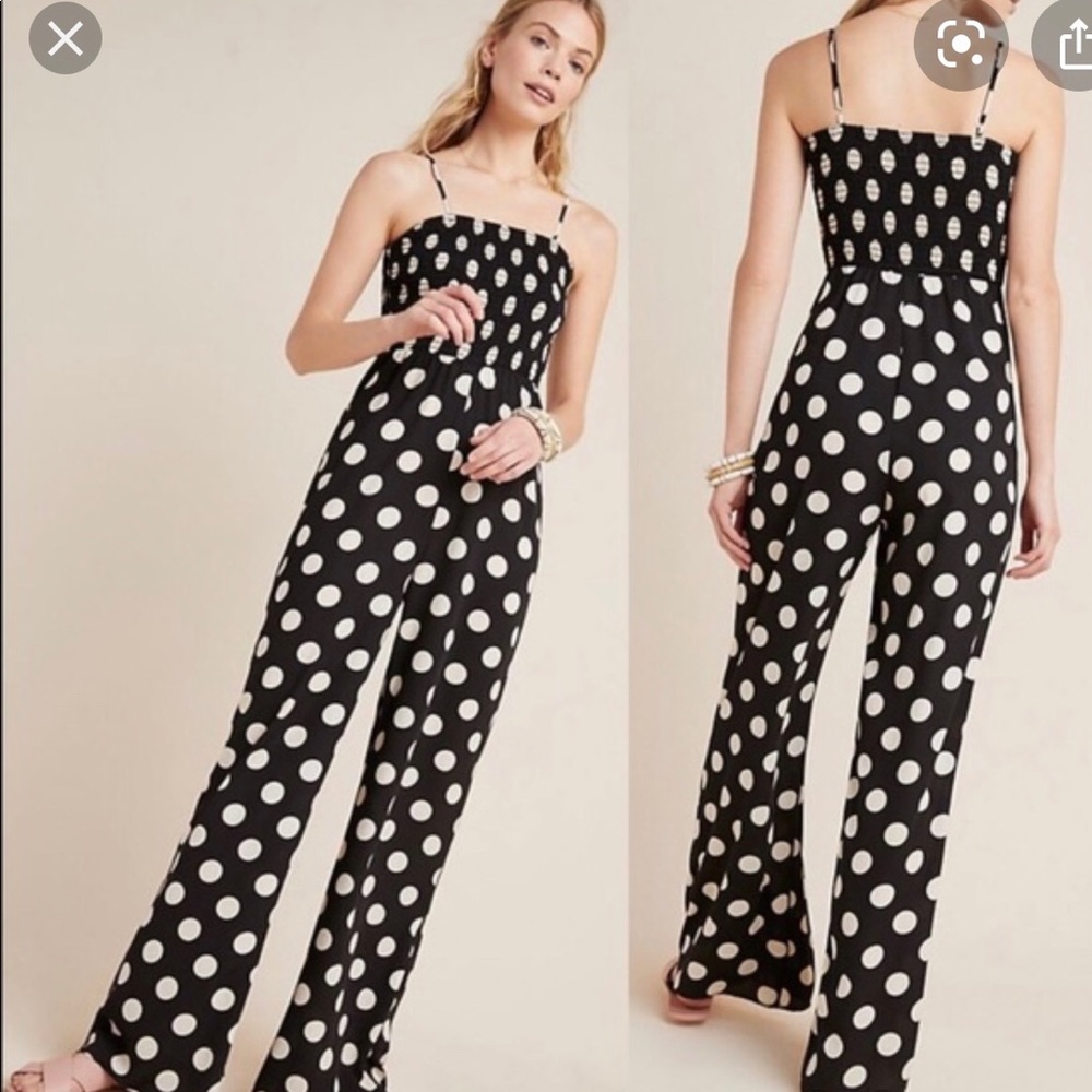 Anthropologie Polk a dot jumpsuit - Picture 4 of 5